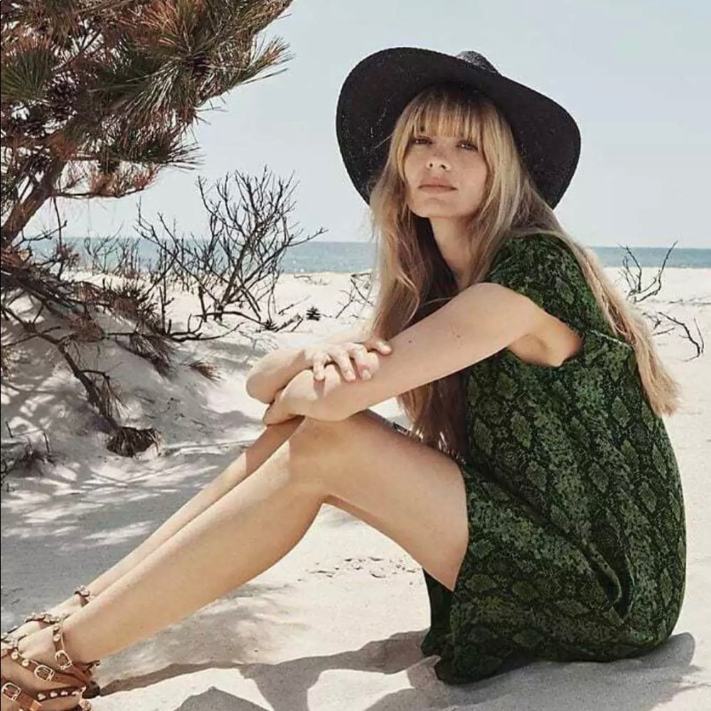Anthropologie Snake Print Shift Dress